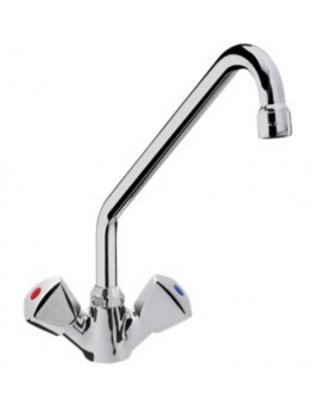Tap single hole - Canna a "C" - Dimensions cm Ø 1.8 x 25 cm