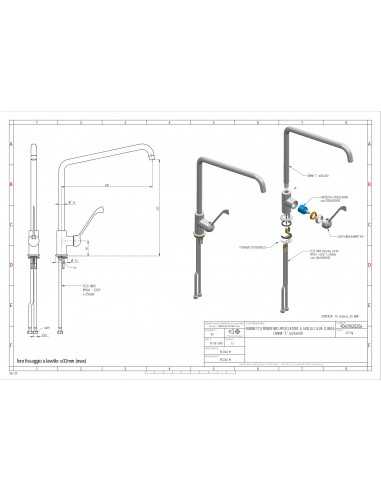 Miscelatore mono foro - Canna girevole a "C" -...