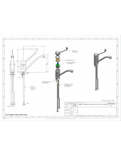 Tap mono hole - Chromium Clinical Leverage - Swivel Cane 2
