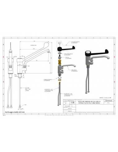 Miscelatore mono foro - Leva clinica in...