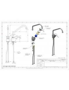 Tap single hole - Swivel barrel - Size cm 1.8 x 25 2
