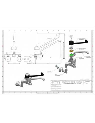 Tap biforum - Wall - Swivel barrel - Clinical...