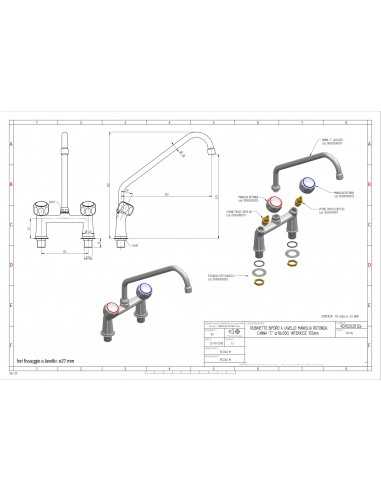 Miscelatore biforo - Canna girevole "C"-...