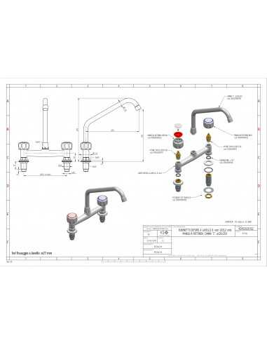 Tap biforo - Swivel cast "C"- Interasses 203.20...