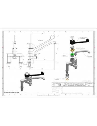 Tap biforo - Swivel barrel - Clinical lever in...