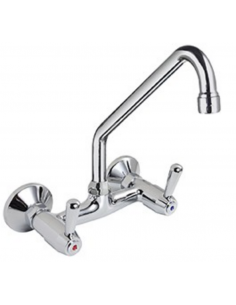 Tap biforo - Wall - Swivel barrel "C"- Dimensions Ø cm...