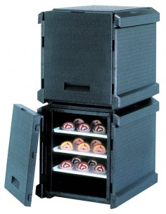 Isothermal container - 60 x 40 x 2 cm trays - Equipped...