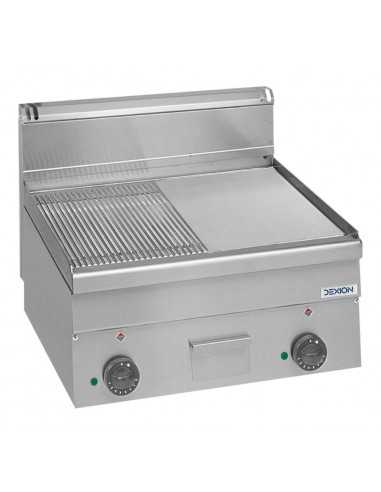 Fry top elettrico - Piastra 1/2 liscia 1/2...