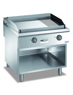 Fry top - Gas - Plate 2/3 smooth 1/3 straight - Power kW...