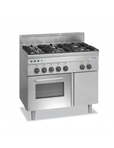 Cocina de gas - N.6 quemadores kW 3 x kW 2.7 + 3 x kW...