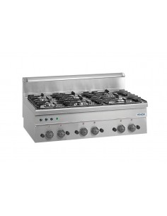 Gas cooker - N.6 fires - Power 3 x kW 2.7 + 3 x kW 3.15 -...
