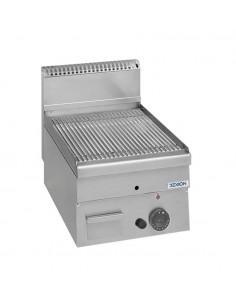 Gas fry top - Placa de acero acanalada - Energía quemador...