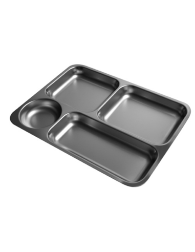 Canteen tray - Stainless steel - N.4...