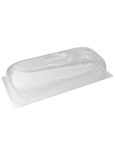 Lid for ice cream container - Polycarbonate - Domed - Dimensions 36 x 16.5 cm