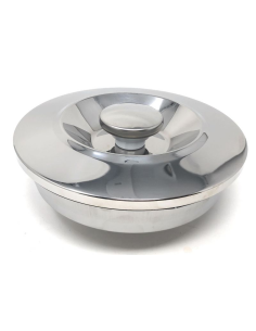 Lid - Hermetic - Flat - Chromed - Dimensions Ø 21 cm