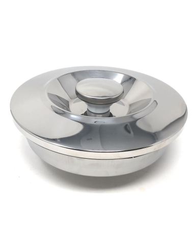 Lid - Hermetic - Flat - Chromed - Dimensions Ø...