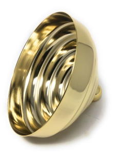Coperchio - Piramidale dorato - Dimensioni cm Ø 24 x 13.3 h