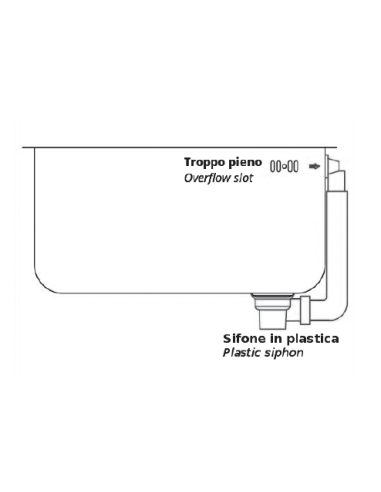 Square sink - To weld - Acciaio inox AISI 304 -...