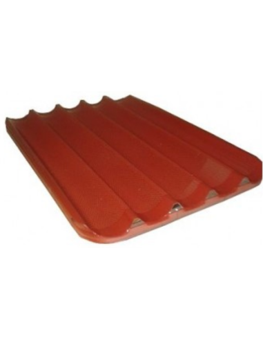 Perforated aluminum tray - With crosspiece - Silicone coated - 8 channels - Dimensions 60 x 80 x 2 h cm