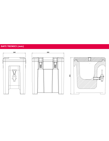 Isothermal container - For drinks - Capacity...