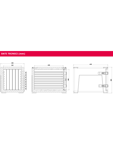 Isothermal container - For food - Capacity 68 l...