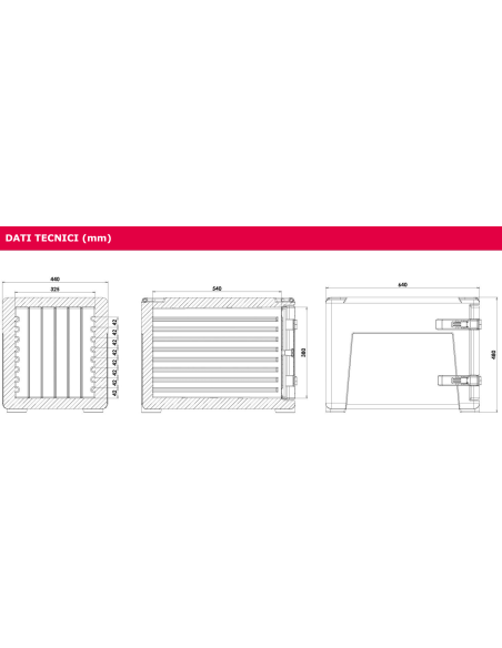 Contenitore isotermico - Per alimenti - Capacità 68 lt - Utilizzo da -30° C a +100 °C - cm 44 x 64 x 48 h
