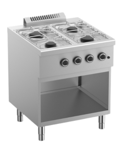 Cocina de gas - 4 quemadores - Parrillas de acero -...