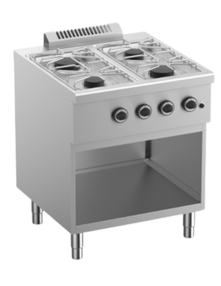 Gas cooker - 4 fires - Steel grills - Power total kW 19 - cm 70 x 71.8 x 85h