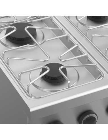 Cucina con forno a gas - 4 fuochi - Griglie in...