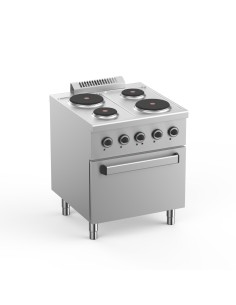 Cucina con forno elettrico - 4 piastre in ghisa - Potenza...