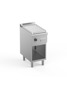 Fry top elettrico - Piastra liscia in ferro - Vano a...