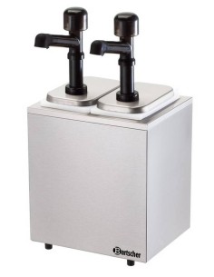 Sauce dispenser - With pump - Double - Capacity l 3.3 x 2...