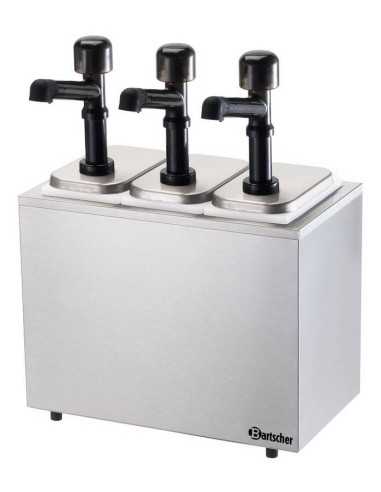 Dispensador de salsas - Con bomba - Triple -...