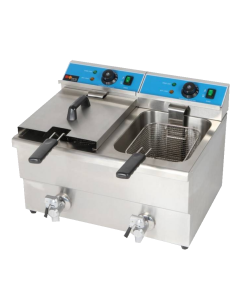 Freidora - Eléctrica - Encimera - Capacidad lt 8+8 -...