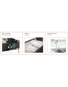 Vetrina porta ingredienti vetri piani - Bacinelle 8 x GN 1/3 2
