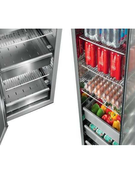 Armadio frigorifero - Acciaio inox - 2 porte - Temp. -18/-22°C - Ventilato - Capacità lt 1400 - cm 142 x 80 x 203 h