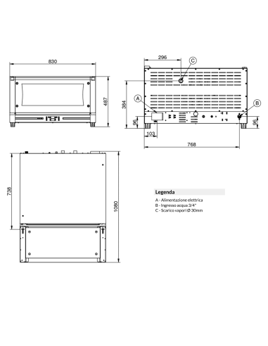 Forno a convenzione - Elettrico - Comandi...