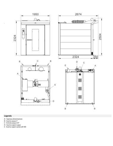 Rotating trolley oven - Electric - Touch screen...