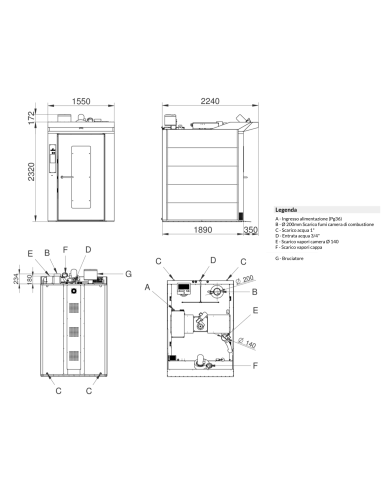 Forno a carrello rotante - A gas - Touch screen...