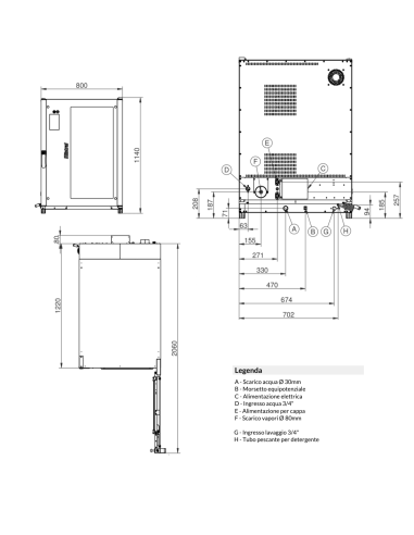 Forno a convenzione e vapore - Elettrico -...