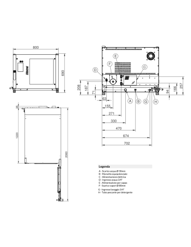 Forno a convenzione e vapore - Elettrico -...