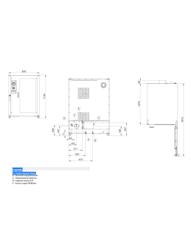 Horno de convección y vapor - Eléctrico -...