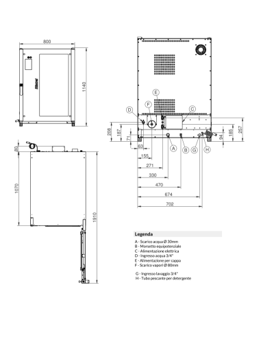 Convection and steam oven - Electric - Touch...