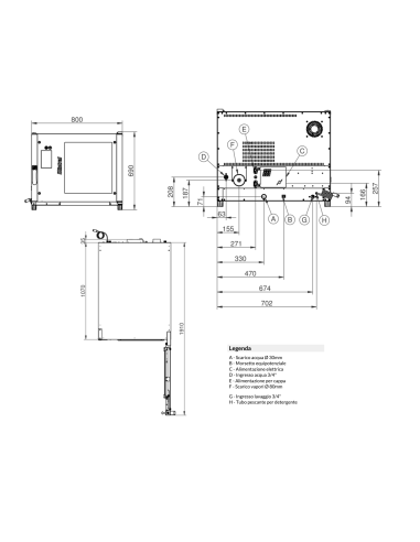 Forno a convenzione e vapore - Elettrico -...