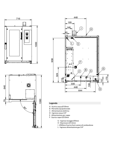 Convection and steam oven - Gas - Digital -...
