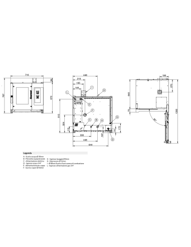 Horno de convección y vapor - A gas - Digital -...