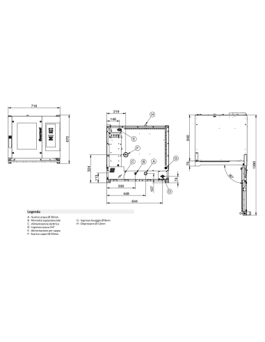 Horno de convección y vapor - Eléctrico -...