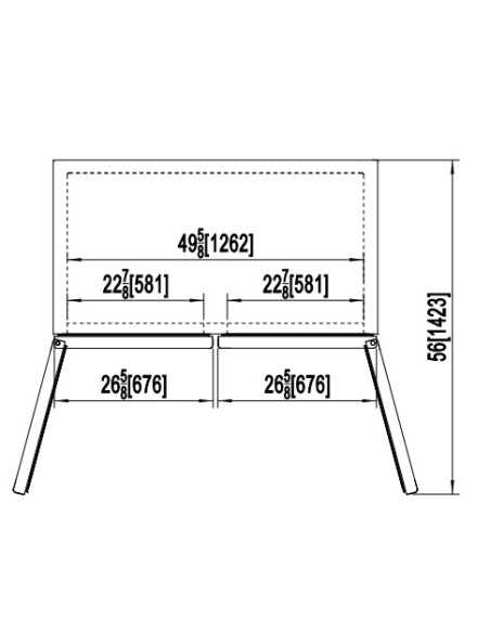 Armario refrigerado - Capacidad lt . 1320 - Temperatura 2°/ 8°C - Ventilado - Tropicalizado - cm 138,2 x 80 x 206,2 h