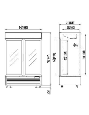Armario refrigerado - Capacidad lt . 1320 -...