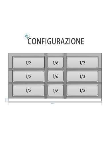 Mostrador para pizza con 2 puertas - cm 90 x 70 x 95 h